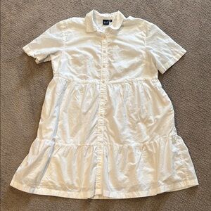GAP White Button-Down Dress